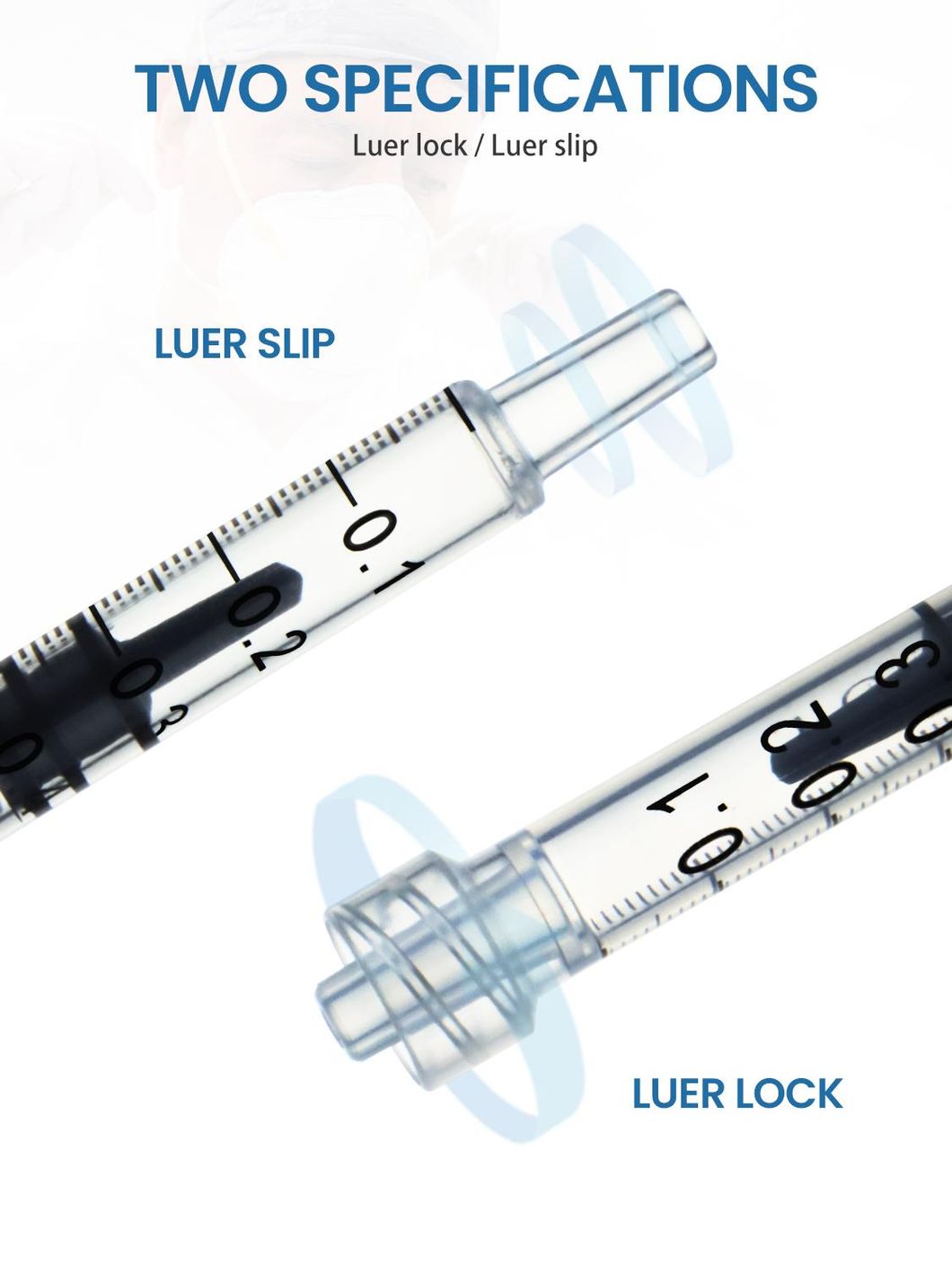 Wego CE Approved Sterile Disposable 1cc Syringe with Needle Manufacturer Hypodermic Syringes