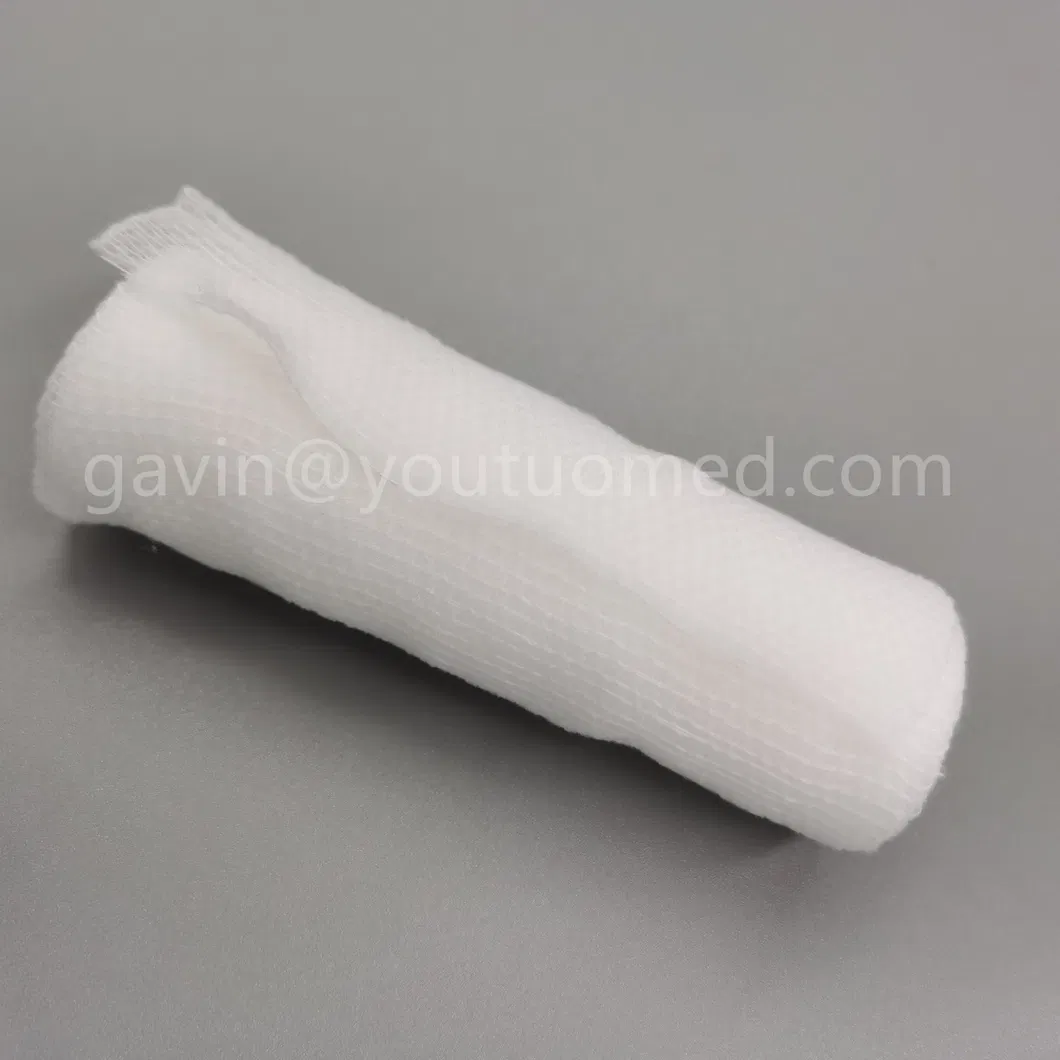 White Medical Disposable Cotton Interwoven Elastic Bandage Hemostatic Bandage PBT Wrinkle Elastic Bandage 15cm*4.5m 95g