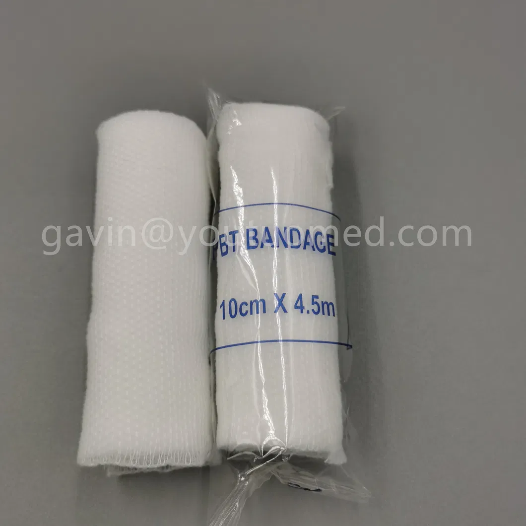 White Medical Disposable Cotton Interwoven Elastic Bandage Hemostatic Bandage PBT Wrinkle Elastic Bandage 7.5cm*4.5m 95g