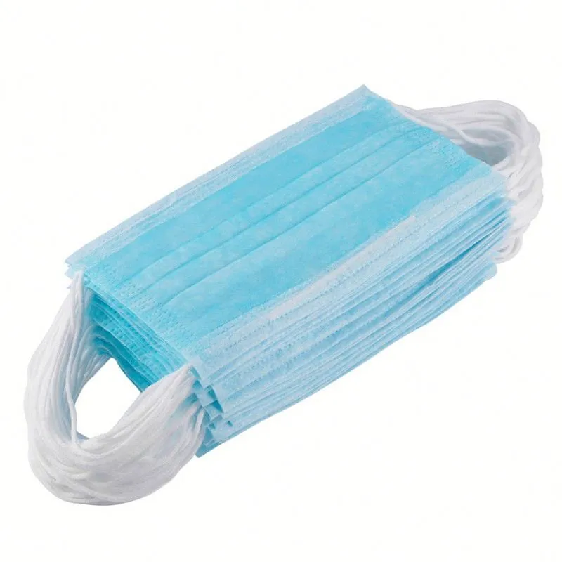 Wholesale Anti Virus Flu 3 Ply Non Woven Disposable Protective Earloop Face Mask Masks