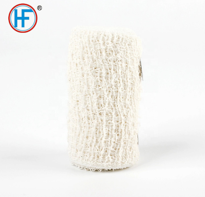 Wholesaler Hot Sale Bleached White Cotton/Spandex Crepe Bandage with 5 to 20cm Maximum Width