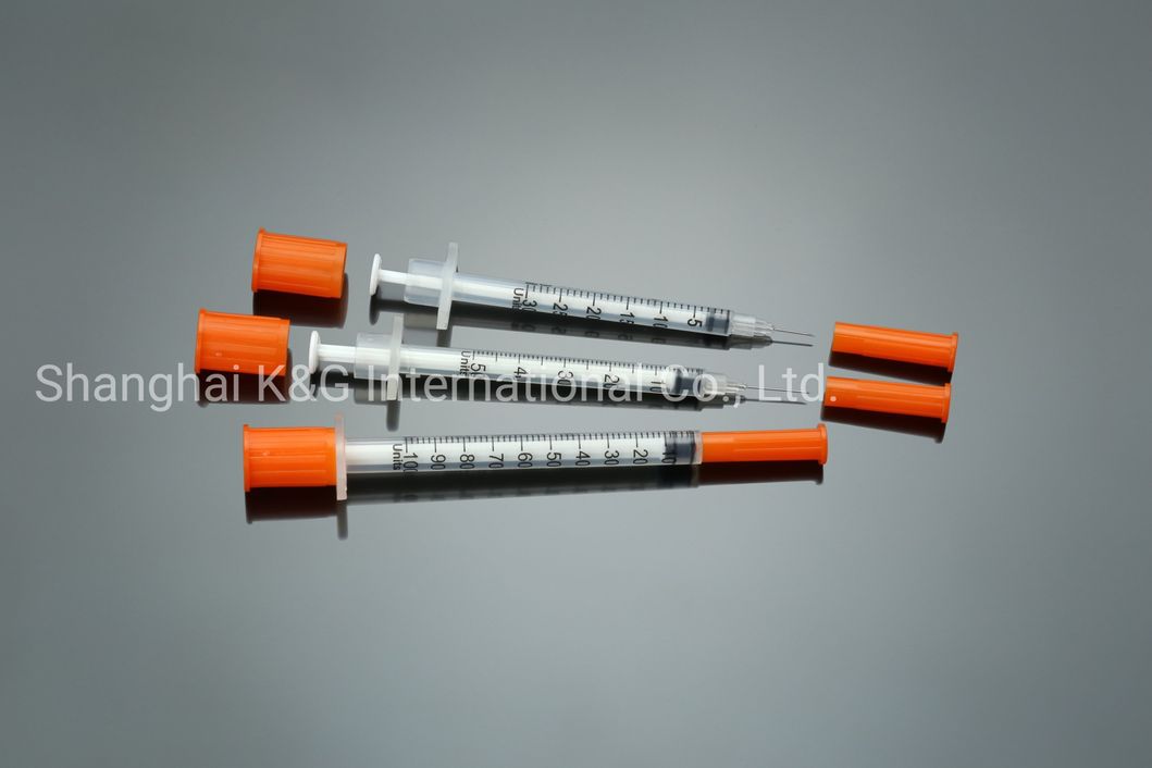 Winmed China Wholesale Disposable Insulin Syringe with Fixed Needle U140