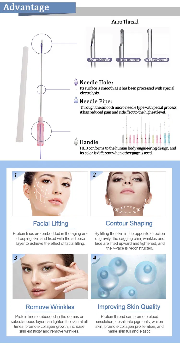 Yarn Wholesale Beauty V Line Lifting Face Wrinkle Removal Pdo with Needle Thread